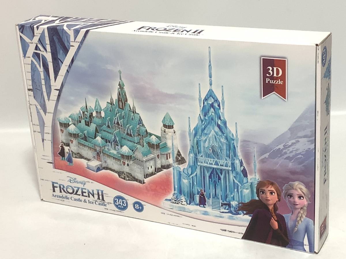 新品 未開封 アナと雪の女王 2 立体 3D パズル 343 ピース アレンデル城 氷の城 FROZEN エルサ アナ Disney Puzle 女の子 プレゼント_画像4