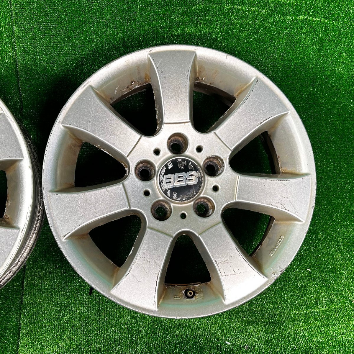 16×7j 5h ＋34 120 BBS RD 345 BMW 純正 OP 希少 オプション アルミ ホイール ホイル 16 インチ in 5穴 pcd 4本 菅16-174_画像4