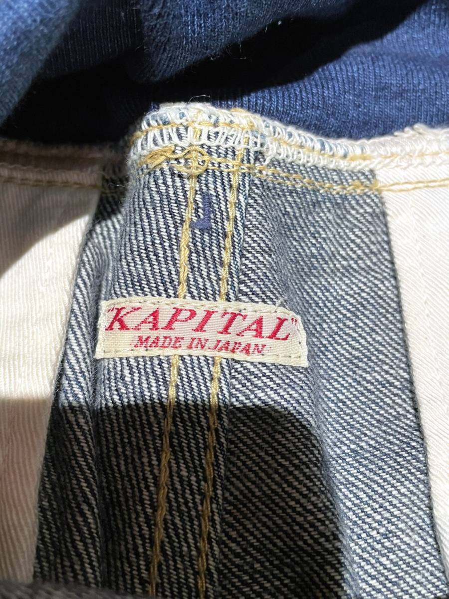 KAPITAL キャピタル EK-134 12oz デニム サルエル ヌーベル パンツ SIZE2/M インディゴ 日本製 岡山 児島 DENIM SAROUEL NOUVELLE PANTS_画像3