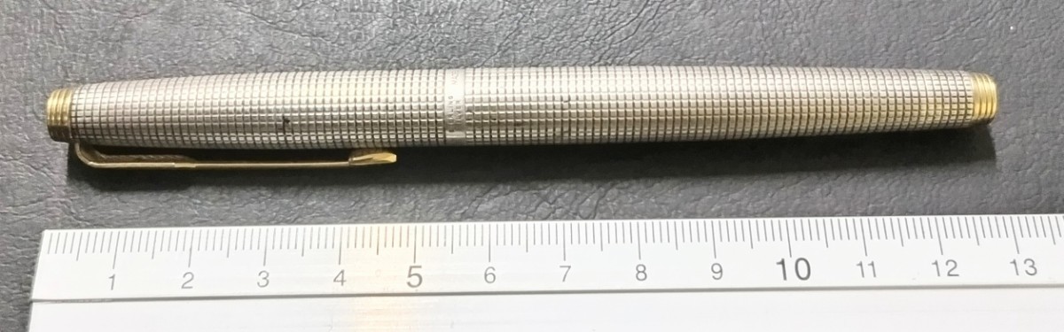 PARKER パーカー 銀製 万年筆 STERLING USA XF 刻印 ペン先14K 筆記未確認 現状渡し スターリングシルバー _画像4