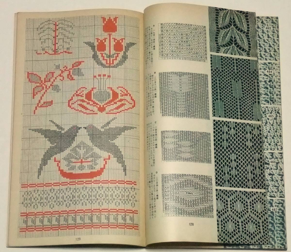 模様編500種　日本ヴォーグ社　昭和35年（1960年）発行　手芸　編み物_画像9