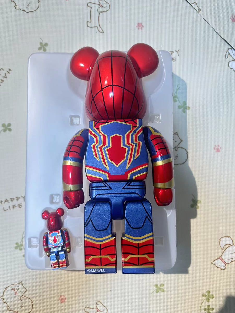 BE@RBRICK IRON SPIDER 100％ & 400％ _画像6