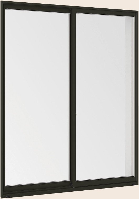 LIXIL　サーモスＡ単体引違い窓066052 色：ブラック　 硝子：型板仕様（型4ーA15―透明3G付アル） 網戸無し