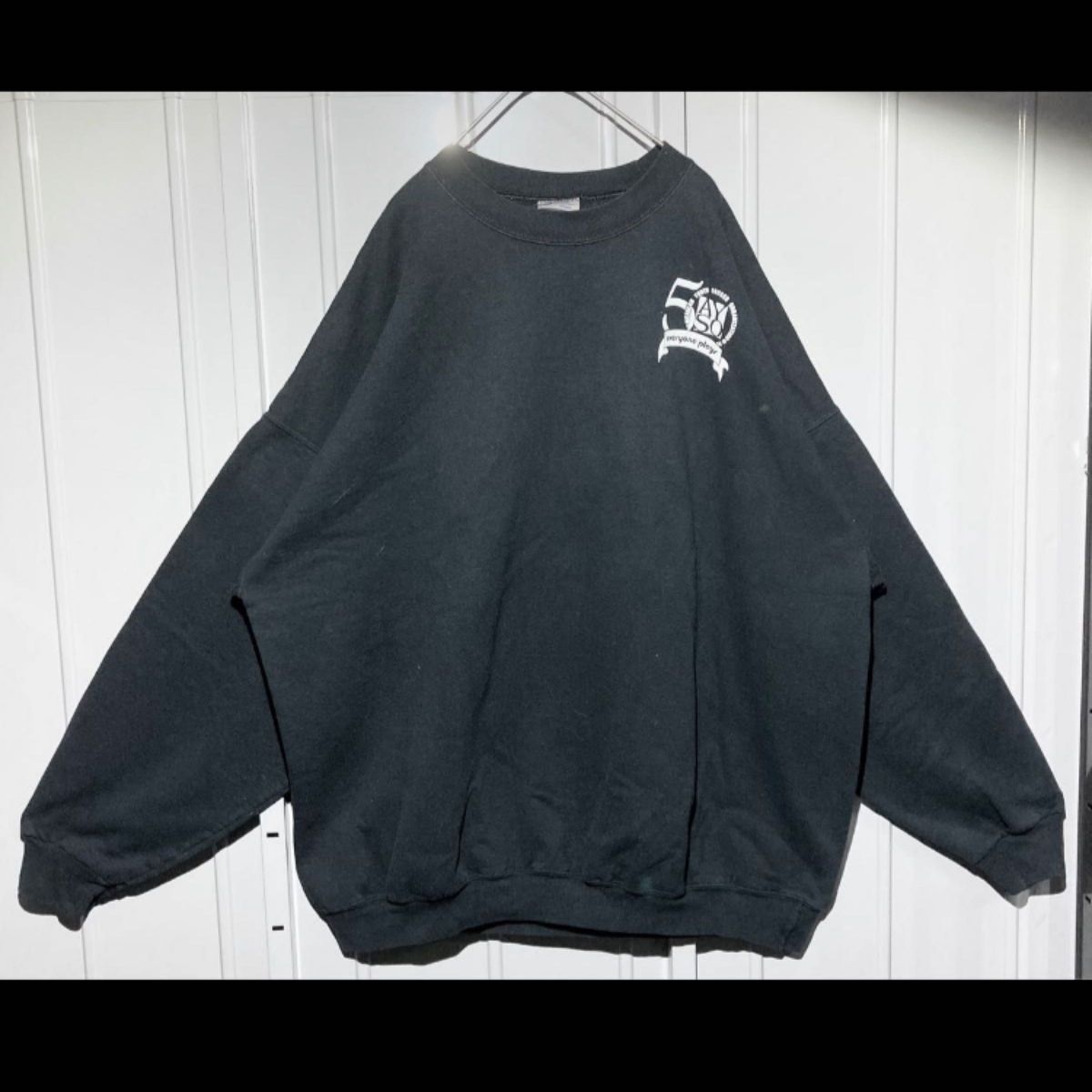 【90s★vintage】PORT and COMPANY 長袖スウェットトレーナー サッカー usa製us古着 ブラック 3XL