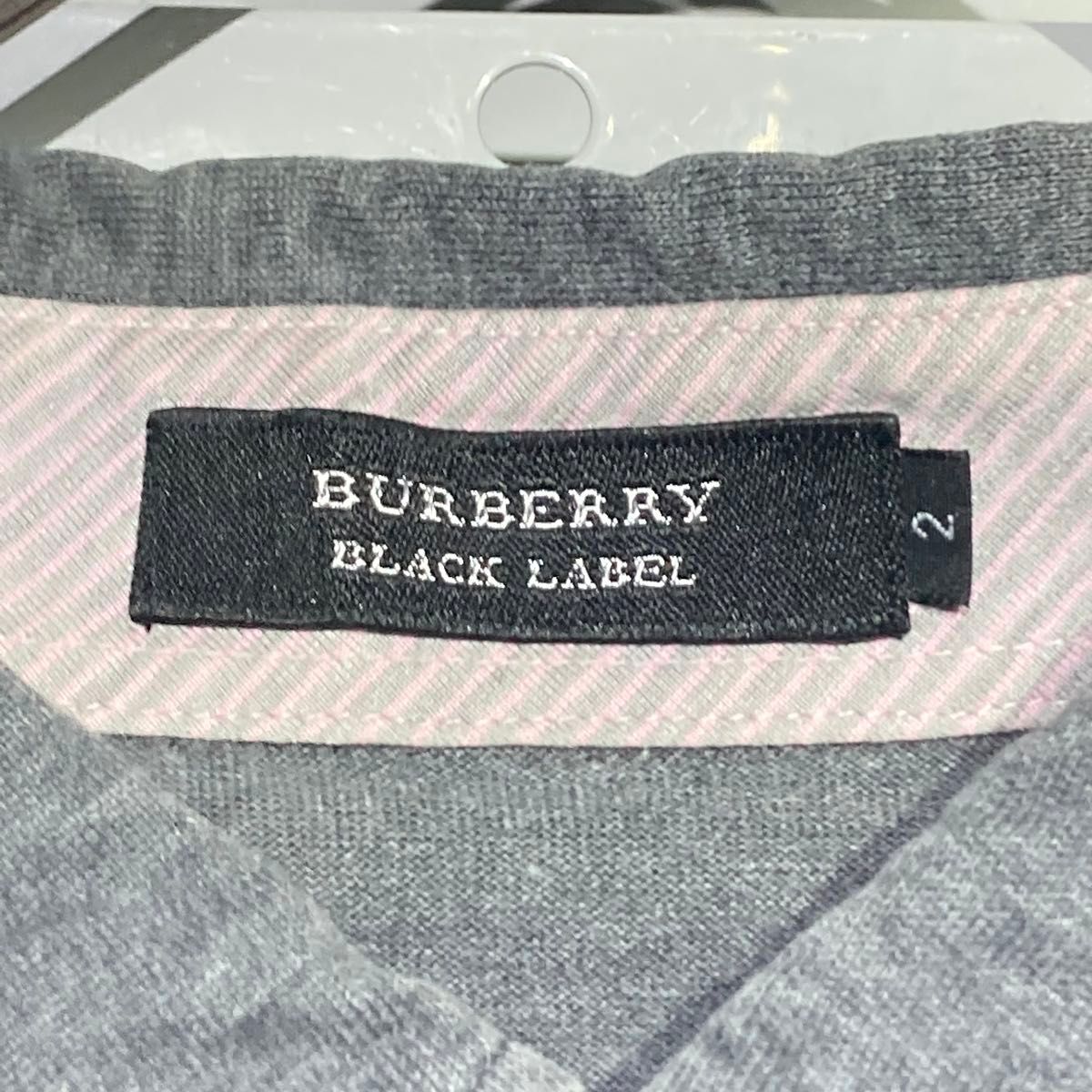 BurberryBlackLabel バーバリーブラックレーベル 襟付き 半袖ポロシャツ ワンポイントホース刺繍ロゴ グレー 2 