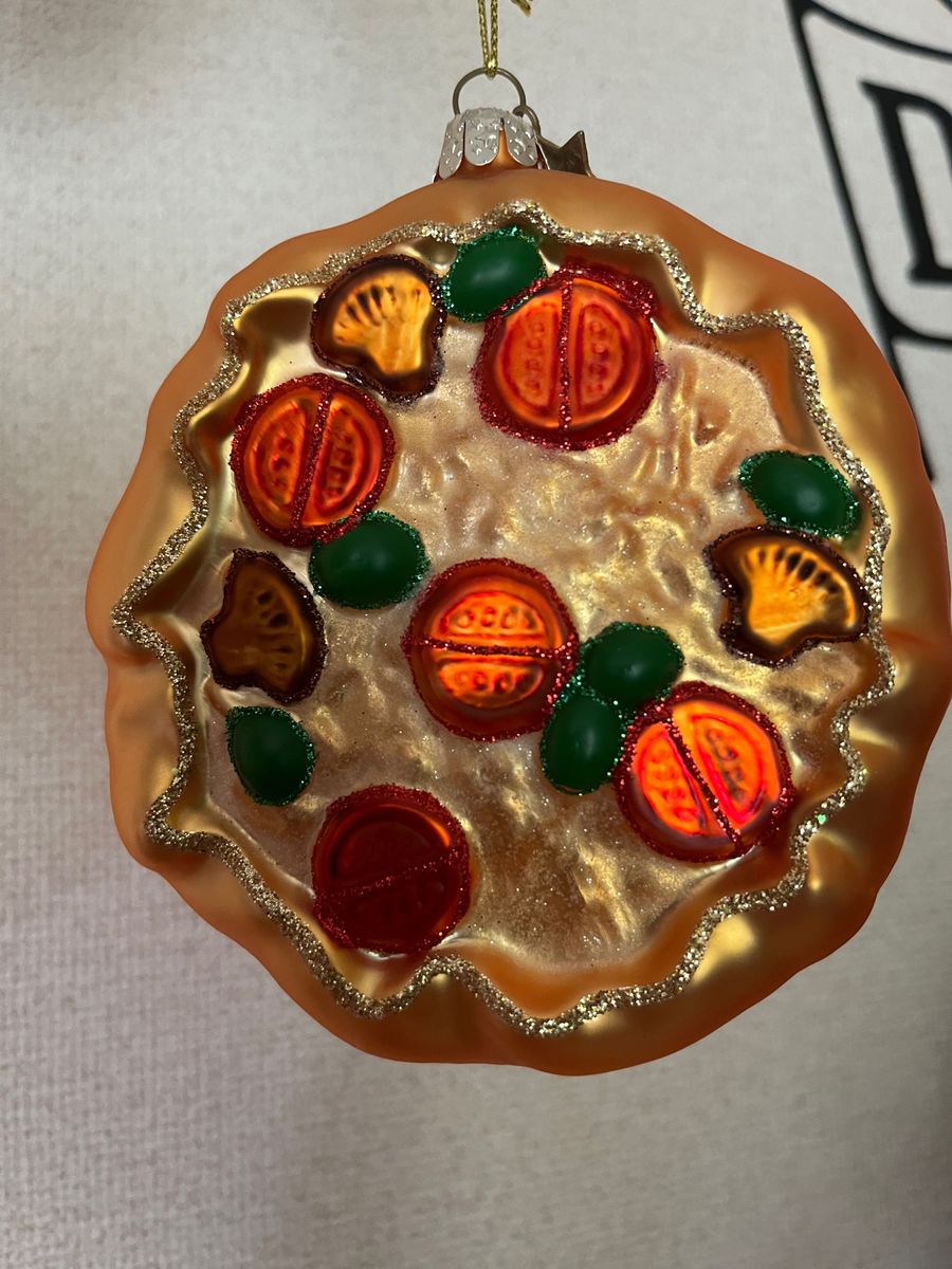 アスティエ　ガラス　クリスマスツリー オーナメント Pizza ハンドメイド 高級