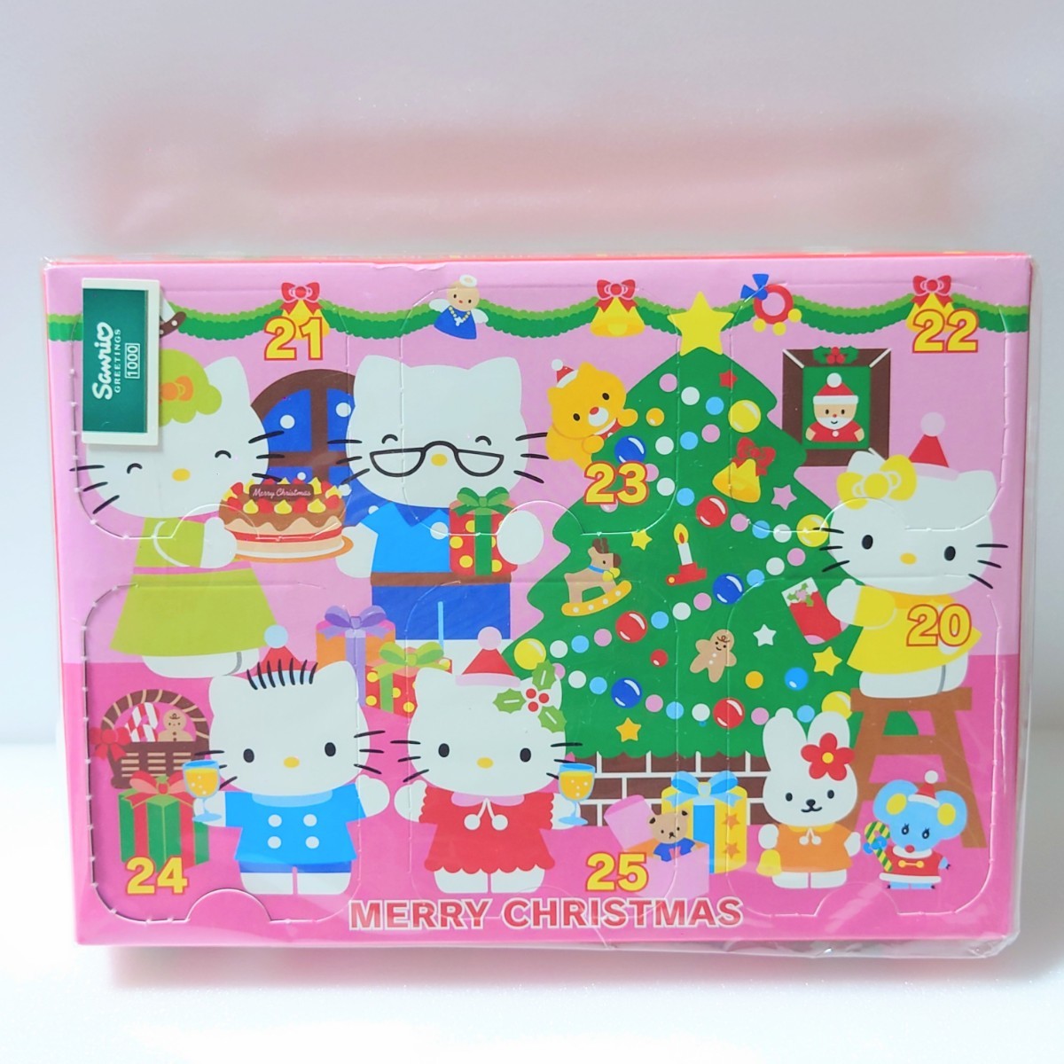 ハローキティ Hello Kitty クリスマス アドベント ギフト ボックス エンジェル ぬいぐるみ ボールチェーン マスコット シール メモ 2001年_画像1