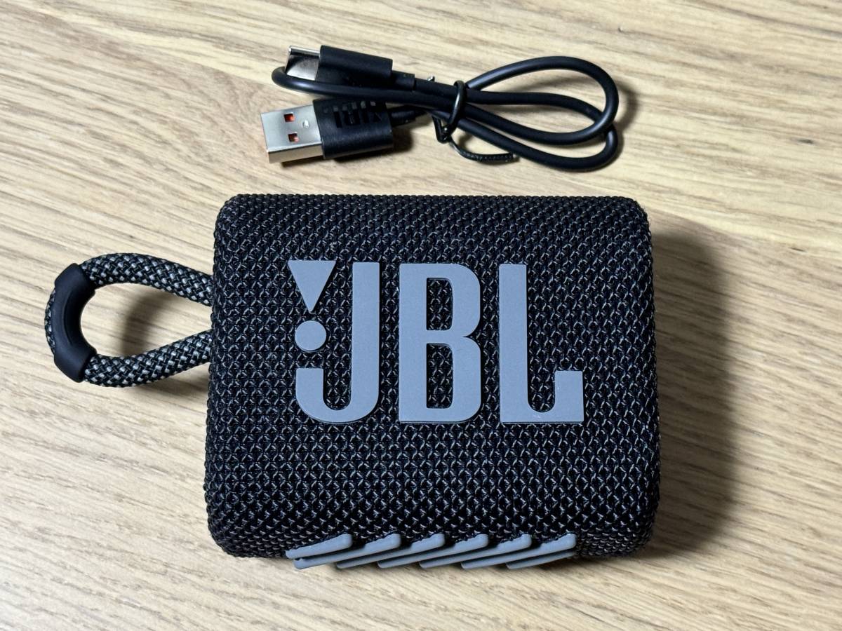 【送料無料】JBL GO3 ブラック JBLGO3BLK Bluetoothスピーカー/USB C充電/IP67防塵防水/パッシブラジエーター搭載_画像1