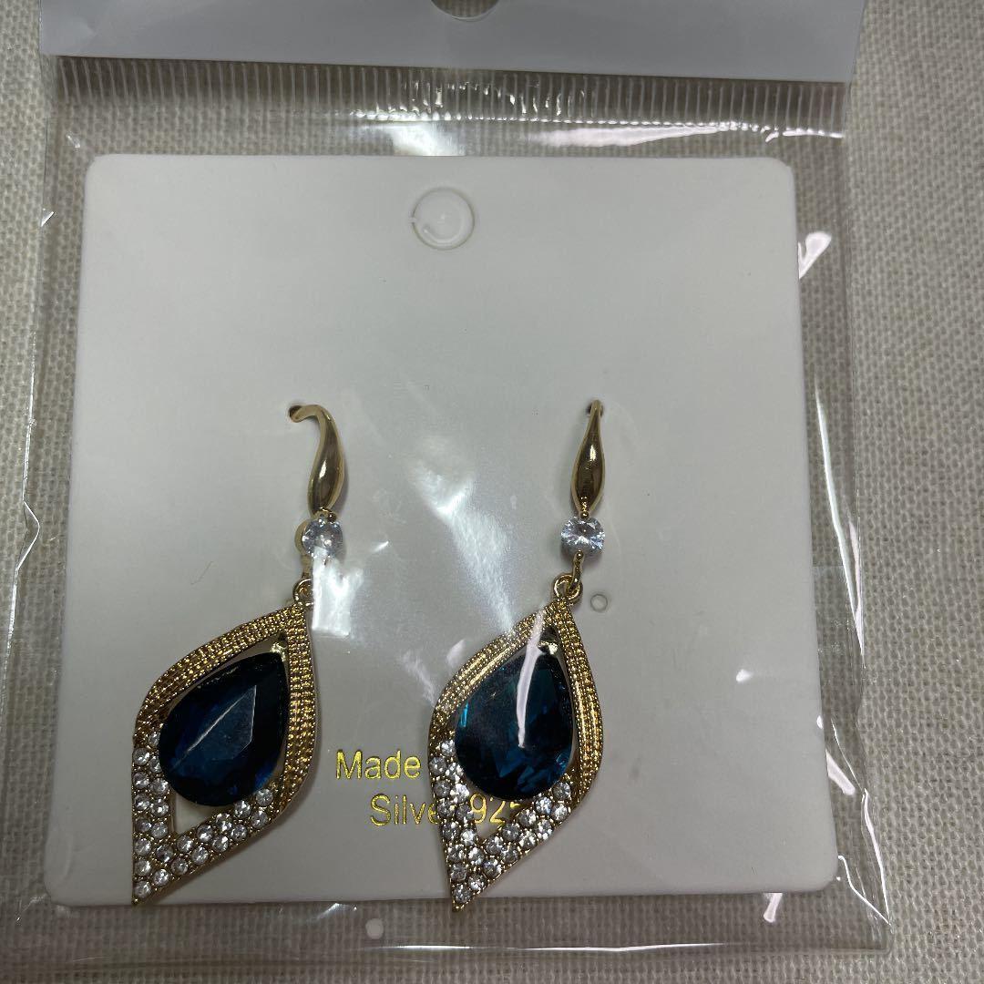  Drop серьги серебряный 925 женский серьги синий голубой Gold золотой Корея аксессуары простой .. маленький pra новый товар 