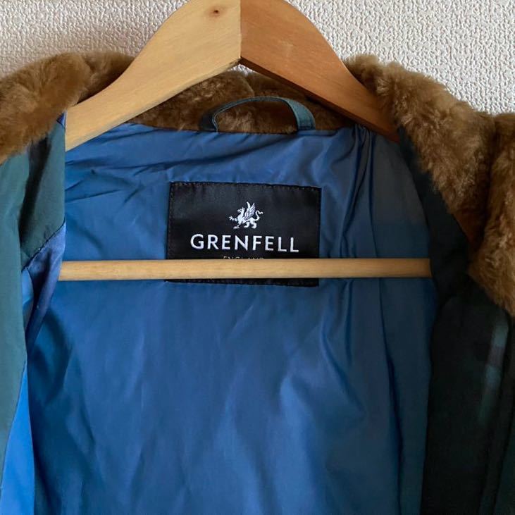 美品 最高級 正規品 grenfell グレンフェル ハイパフォーマンス ダウン コート フード ファー_画像6