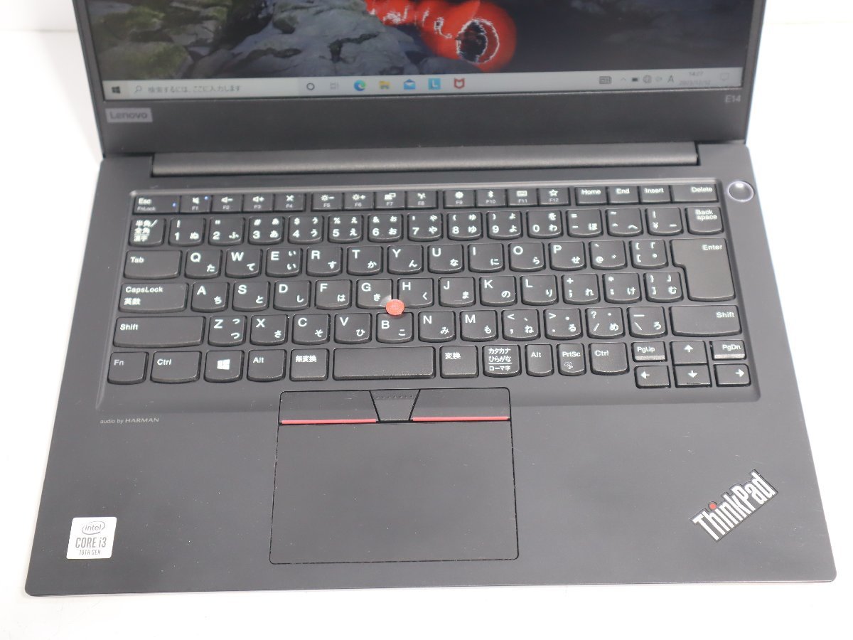 80☆Lenovo レノボ ノートパソコン Think Pad E14 Core i3-10110U メモリ4GB☆3G-390_画像3