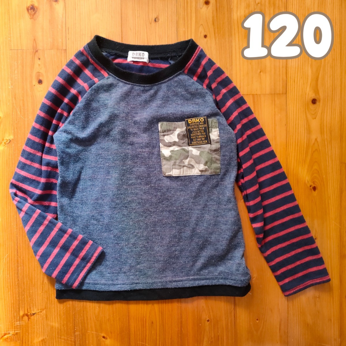 120 DRKO American Casual manner la gran sleeve. long sleeve T