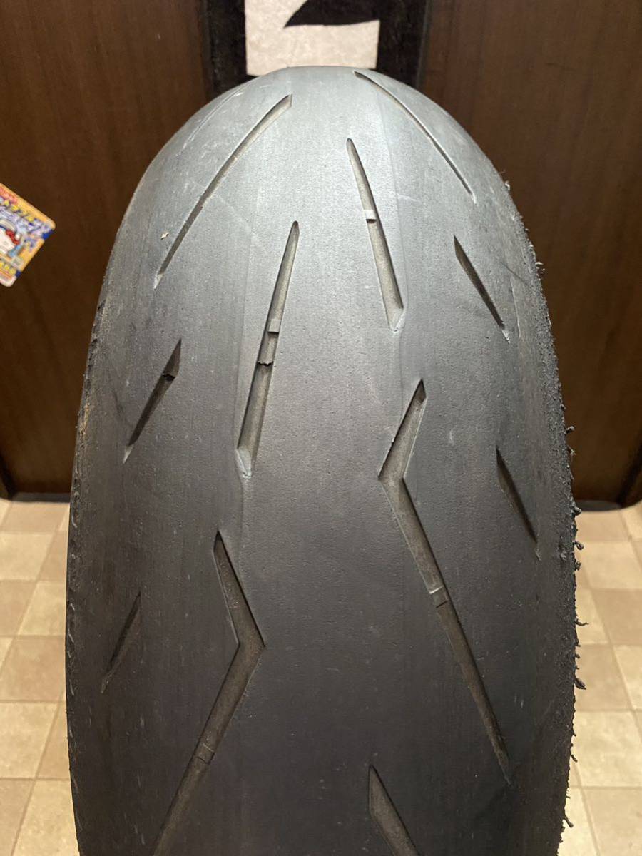 中古MCタイヤ PIRELLI DIABLO ROSSO CORSAⅡ 190/50ZR17 パンク修理痕あり ロッソ コルサ2 190 50 17 4618 M2893_画像1