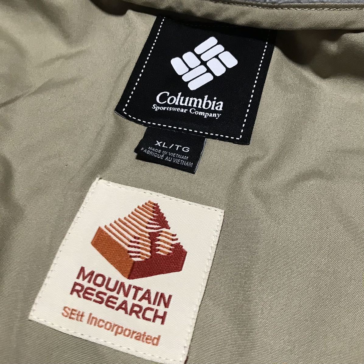 【限定】COLUMBIA BLACK LABEL×Mountain Research コロンビア×マウンテンリサーチ フィッシングベスト メンズXL ベージュ コラボ 美品_画像4