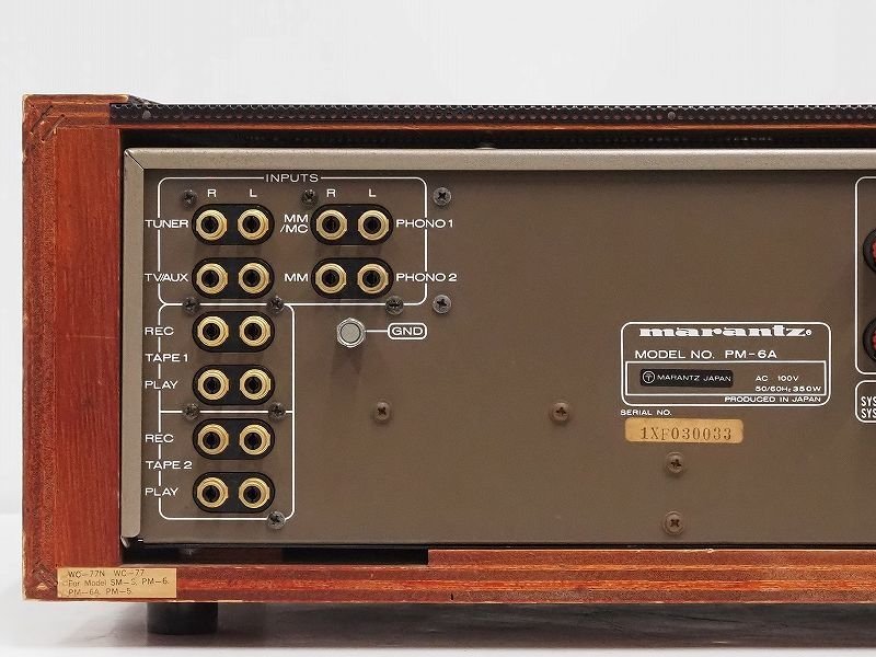 ■□marantz PM-6a プリメインアンプ ウッドケース付 マランツ□■019461001J□■_画像5