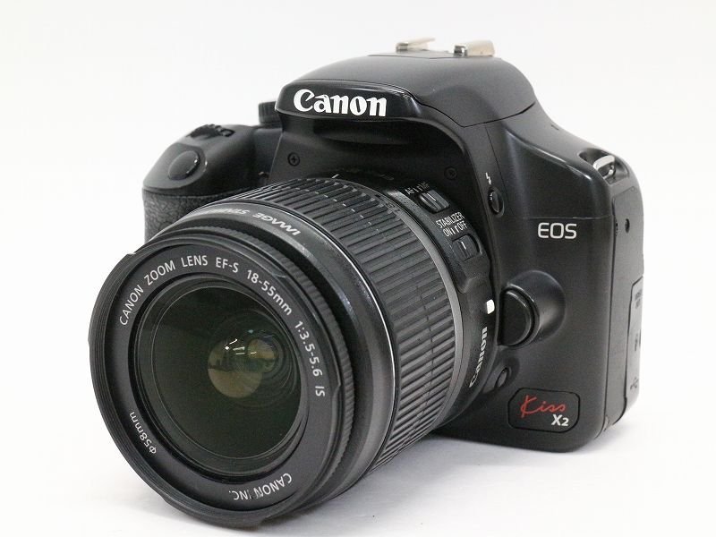 ●○【シャッター数7700以下】Canon EOS Kiss X2 ダブルズームキット/EF 50mm F1.8 II デジタル一眼レフカメラ キャノン○●019627002○●_画像2