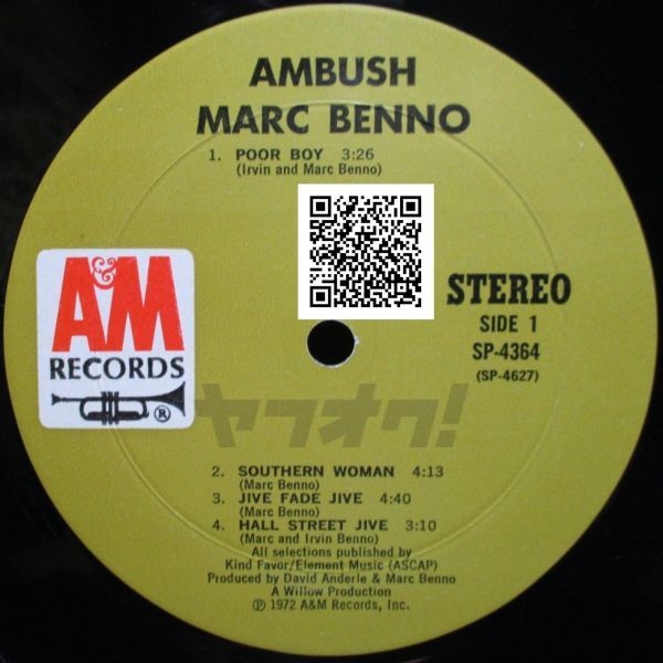 レア盤-Swamp-US_Rock-USオリジナル★Marc Benno - Ambush[LP, '72:A&M Records - SP-4364]_画像5