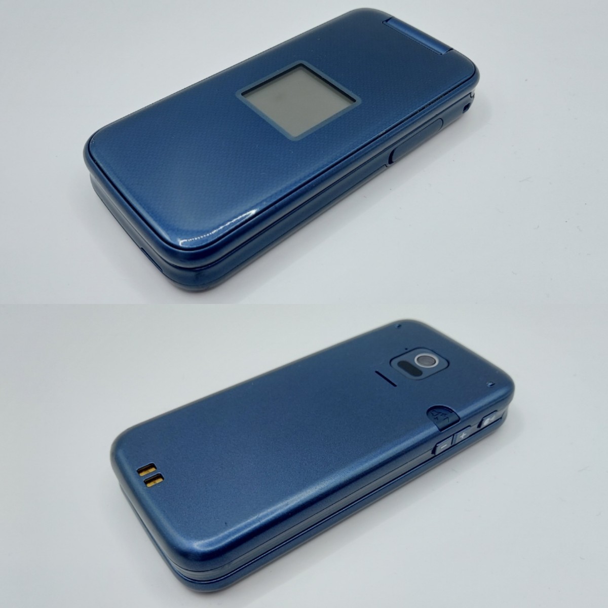 【中古完動品！判定○】docomo らくらくホン F-01M　ネイビー　付属品+純正ACアダプタ付き　管理番号Z2515_画像2