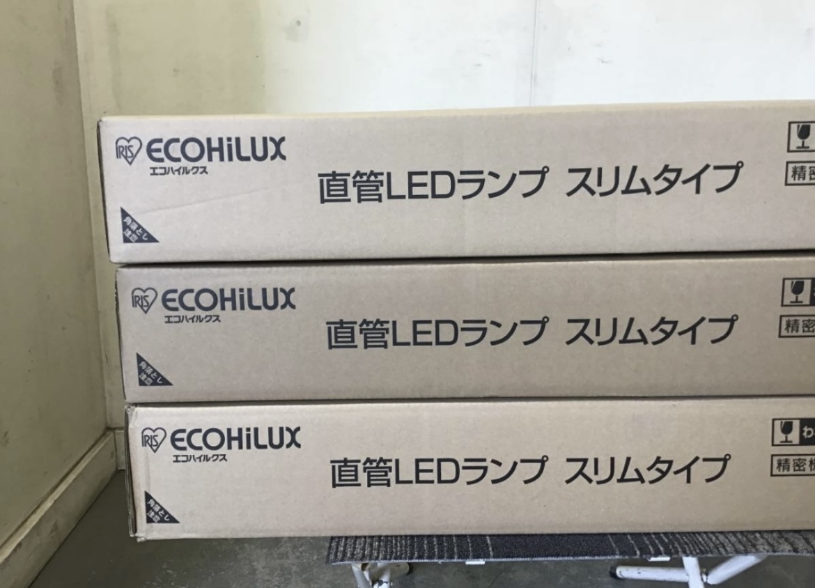 y◆①直管LEDランプ スリムタイプ アイリスオーヤマ エコハイルクス 3箱 60本入り HE160S 未使用 未開封 岐阜発 1/9_画像6