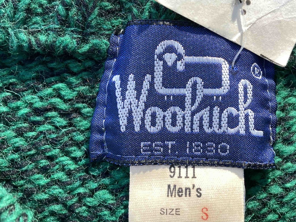 1980 годы VINTAGE неиспользуемый товар * Woolrich Hong Kong производства S размер * Vintage 1980s Vintage * свитер * American Casual зима одежда 