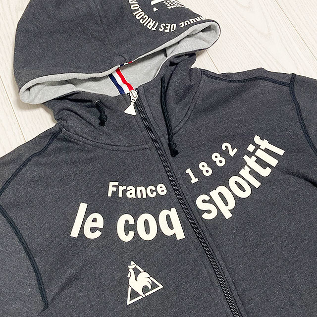 le coq sportif ルコック フルジップ スウェット パーカー メンズ Lサイズ ☆美品_画像3