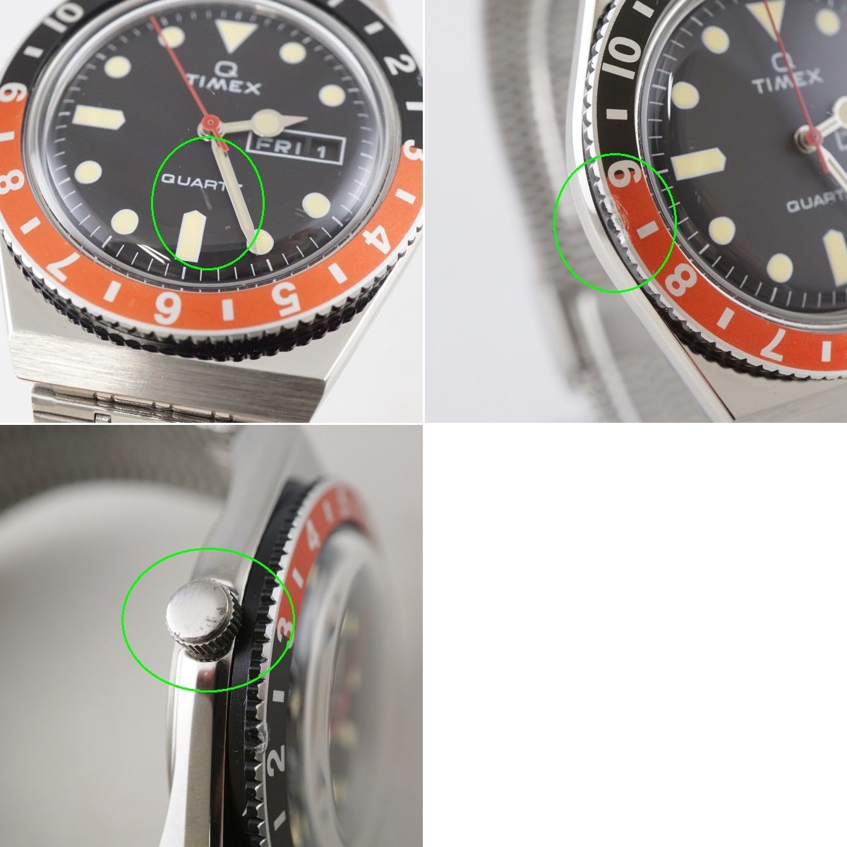 TIMEX タイメックス 腕時計 USED美品 TW2U61300 黒赤ベゼル Q TIMEX クォーツ 完動品 X5061_画像10