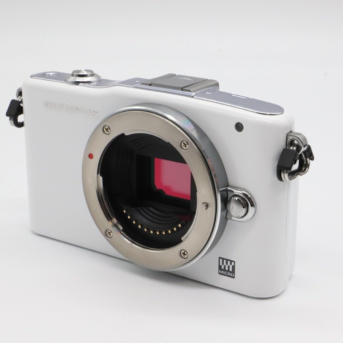 【良品】OLYMPUS ミラーレス一眼 PEN mini E-PM1 ボディ ホワイト E-PM1 BODY WHT_画像2