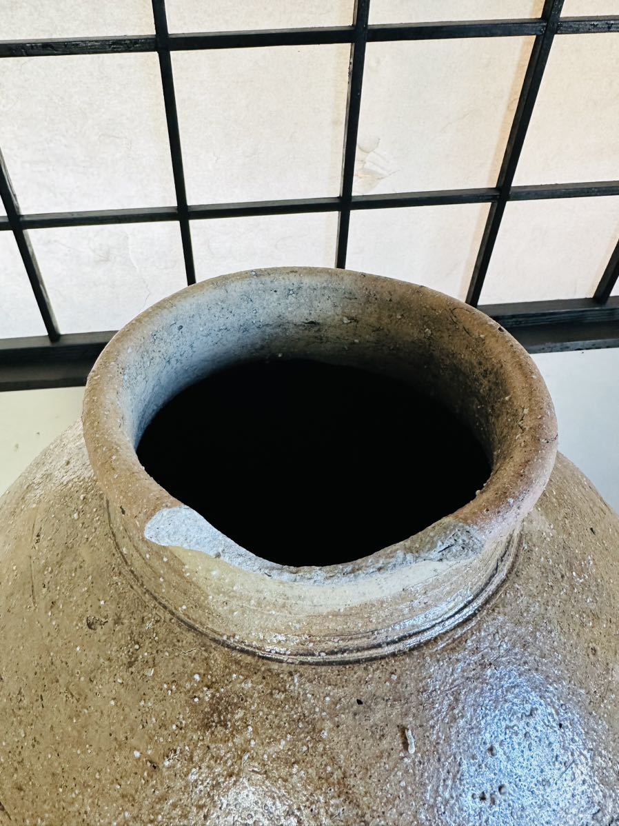 [KA328] 古い壺 茶壺 信楽 古信楽 壺 大壺 茶道具 茶席 骨董品 古美術 置物 時代物 希少品 信楽焼_画像6