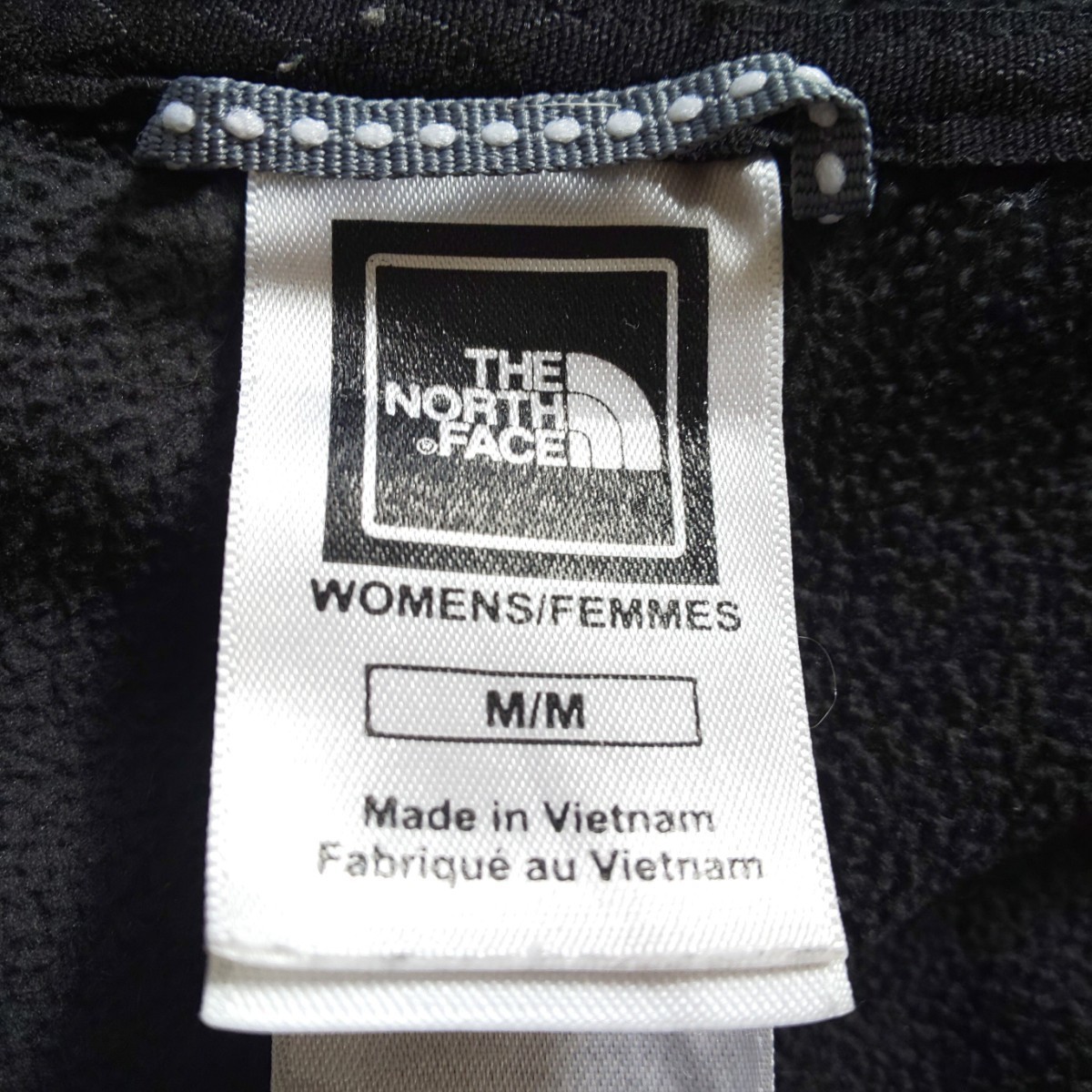 【送料無料】THE NORTH FACE｜ザノースフェイス フルジップフリース パーカー レディース Mサイズ ダークグレー 柄付_画像8