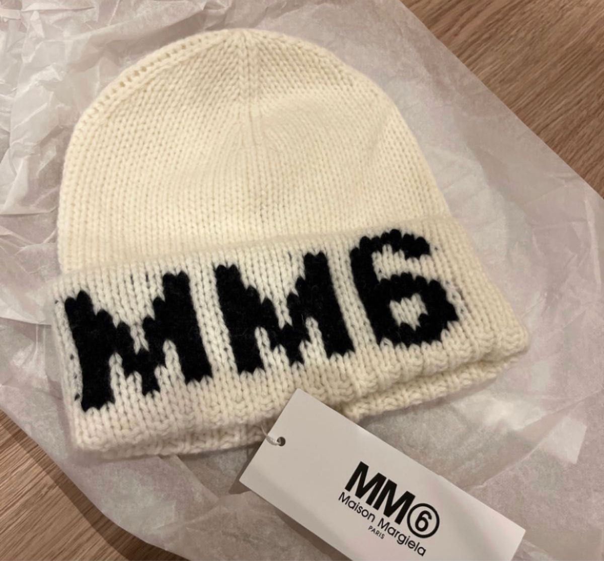 売れ筋オススメ MM6 Maison Margiela MM6 ロゴ ニット帽 ビーニー