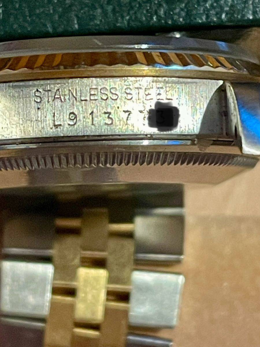 ロレックス ROLEX デイトジャスト 16233 シルバー SS/K18YG 腕時計 メンズ 中古　L番_画像10