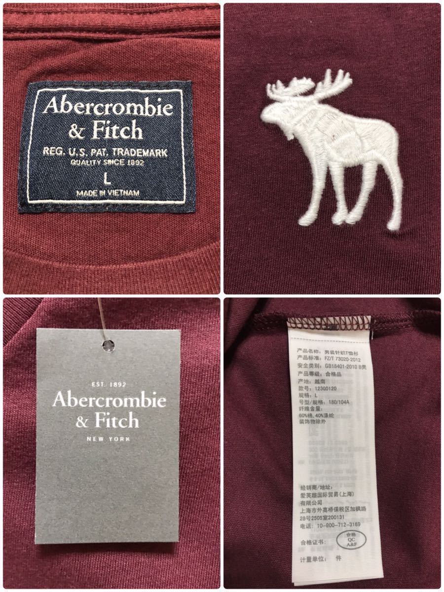 [ новый товар ] Abercrombie & Fitch Abercrombie & Fitch eksp low tedo Icon футболка tops размер L короткий рукав балка gun ti