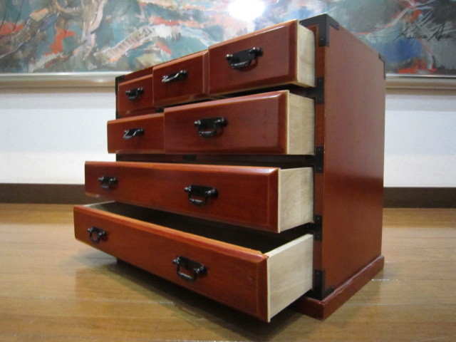 retro antique wooden drawer unit drawer unit side desk side table cabinet case 
