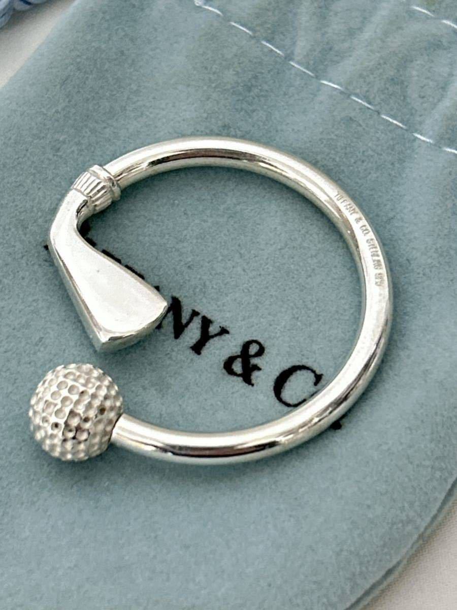  прекрасный товар!Tiffany&Co. Tiffany Golf серебряный кольцо для ключей SV925 мяч Club брелок для ключа ключ аксессуары 
