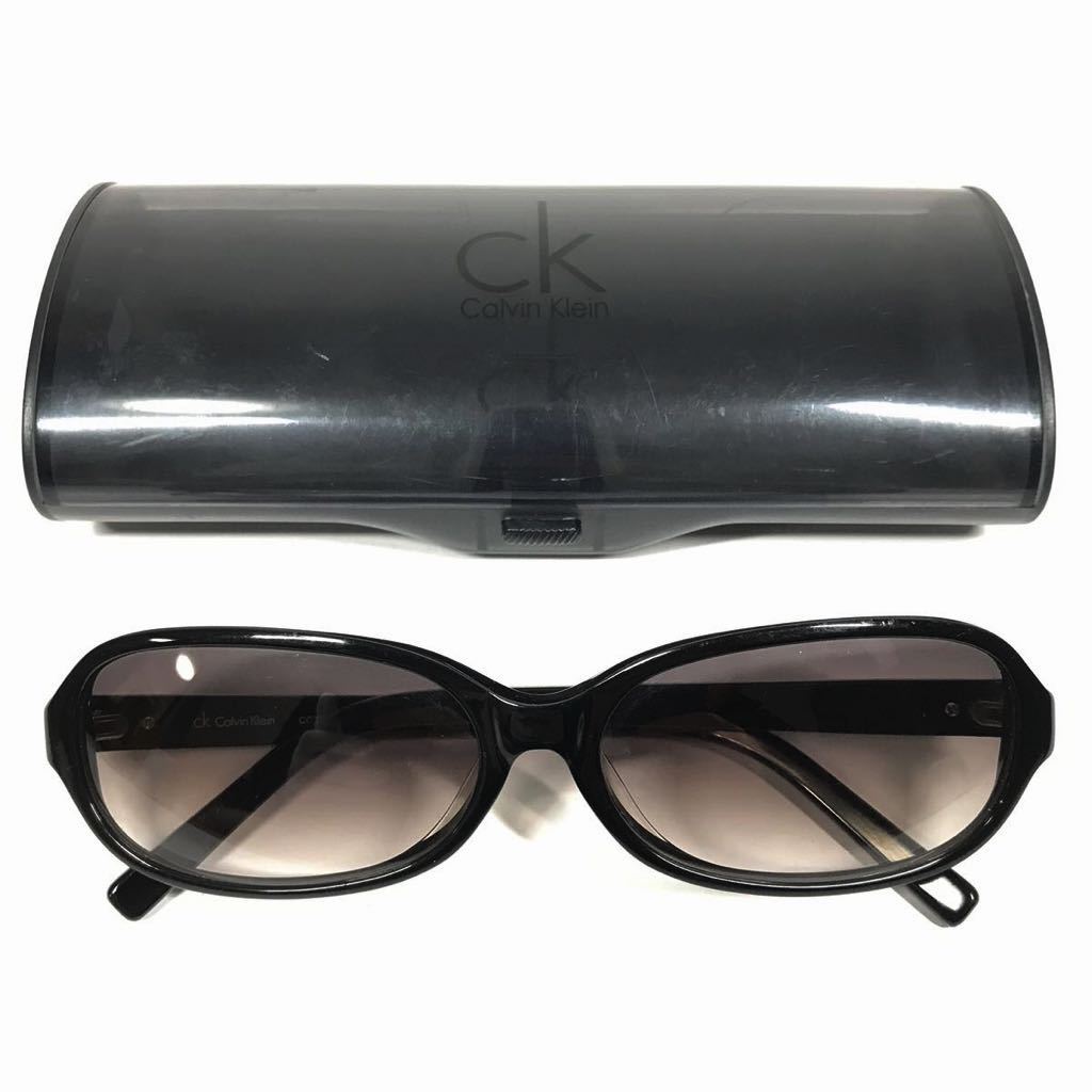 【カルバンクライン】本物 Calvin Klein サングラス CKロゴ金具 CC7665 黒色系 メンズ レディース ケース付き 送料520円_画像1