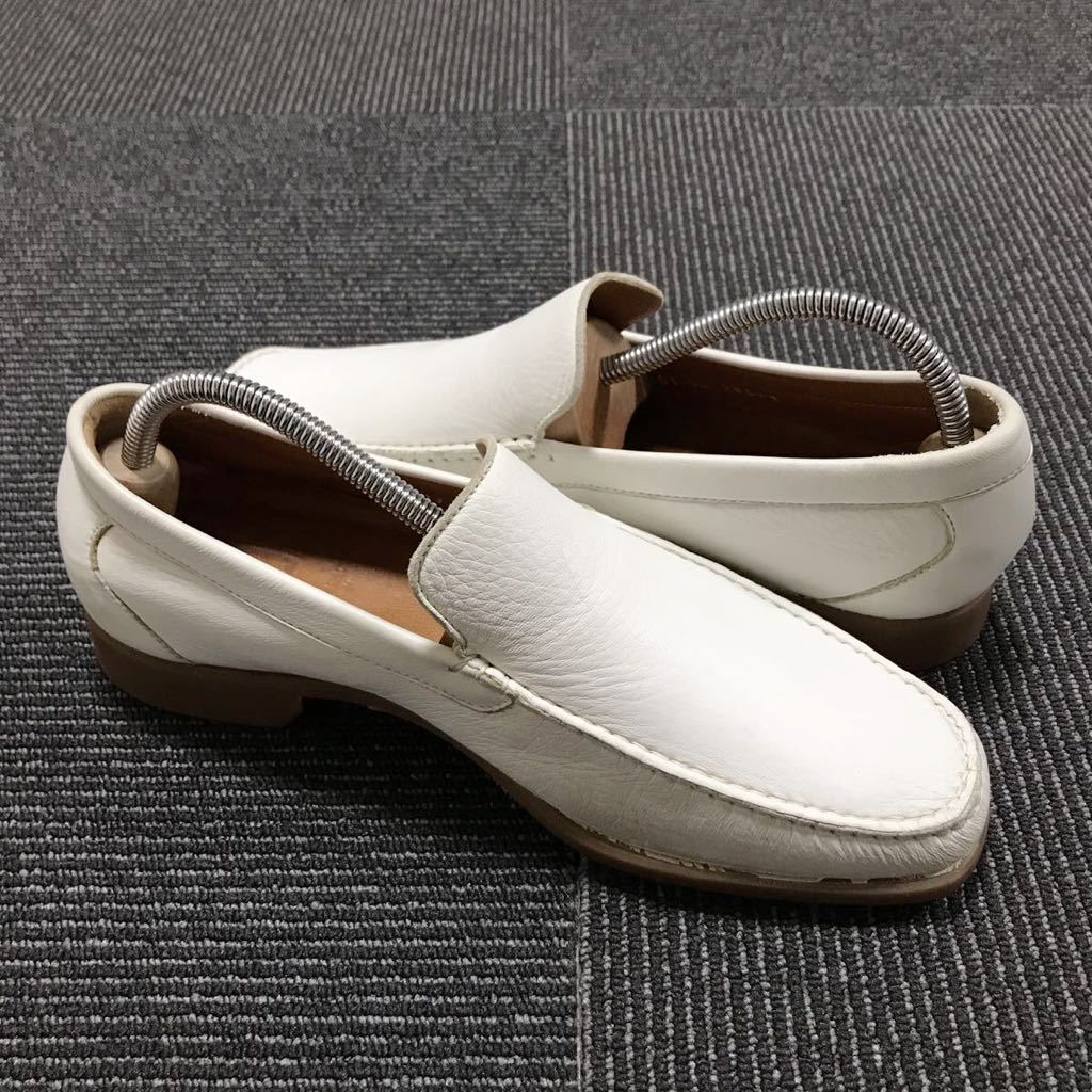 [ leak ski ] genuine article MORESCI shoes 25.5cm slip-on shoes Loafer casual shoes original leather for man men's Italy made EUR 6 1/2