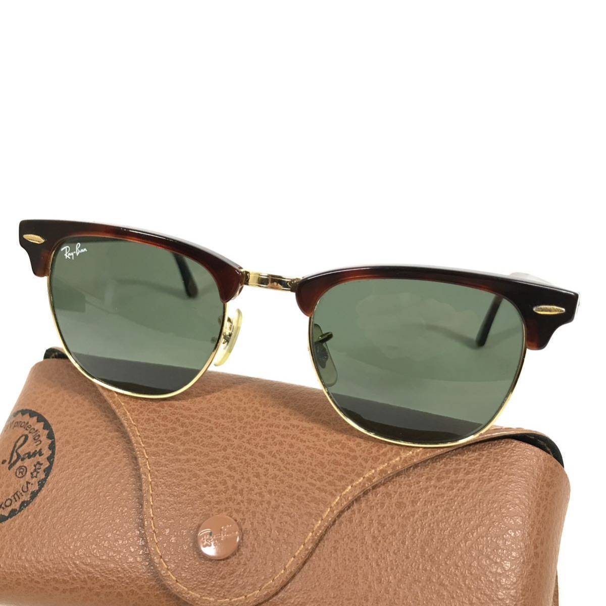 【レイバン】本物 Ray-Ban サングラス CLUBMASTER クラブマスター RB 3016・W0366 べっ甲調 メンズ レディース ケース付き 送料520円_画像3