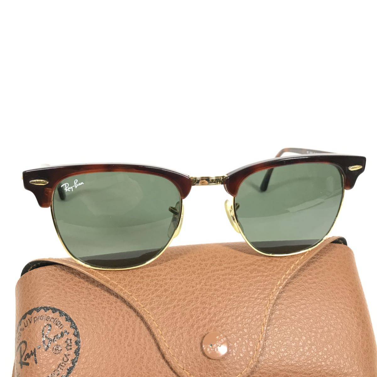 【レイバン】本物 Ray-Ban サングラス CLUBMASTER クラブマスター RB 3016・W0366 べっ甲調 メンズ レディース ケース付き 送料520円_画像8