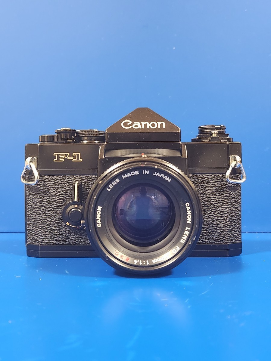 キャノン　F1 後期　S.S.C. 50mm f1.4 シャッター、露出計OK 純正ケース、MR9アダプター付　Canon フィルムカメラ_画像2