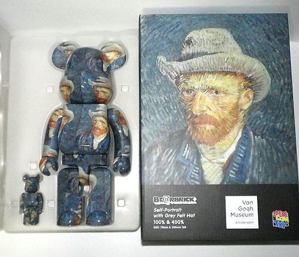 やまと送込 国内正規品 ベアブリック ゴッホ 100%&400%セット Van Gogh Museum Self-Portrait 開封 メディコムトイ
