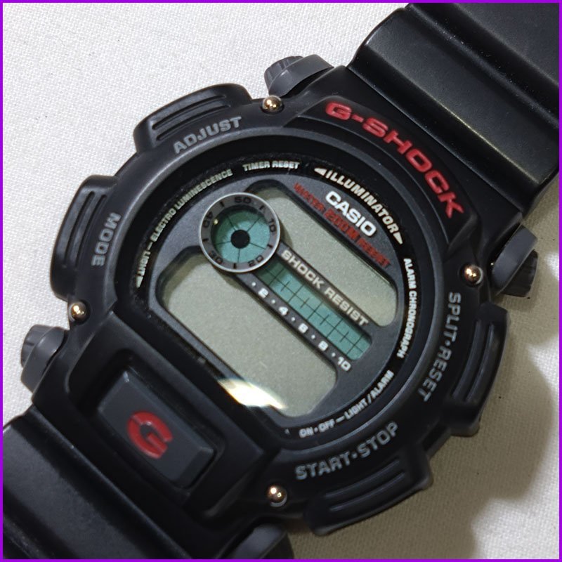 ◆CASIO/カシオ◆G-SHOCK DW-9052 1659 20BAR ブラック デジタル 動作未確認 メンズ腕時計_画像1