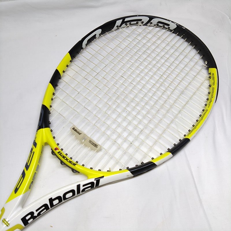 ●BabolaT/バボラ● 硬式 テニスラケット アエロプロドライヴ/aeroprodrive ブラック×イエロー ガットあり 中古品 札幌_画像2