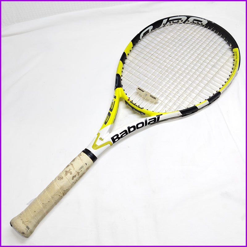 ●BabolaT/バボラ● 硬式 テニスラケット アエロプロドライヴ/aeroprodrive ブラック×イエロー ガットあり 中古品 札幌_画像1