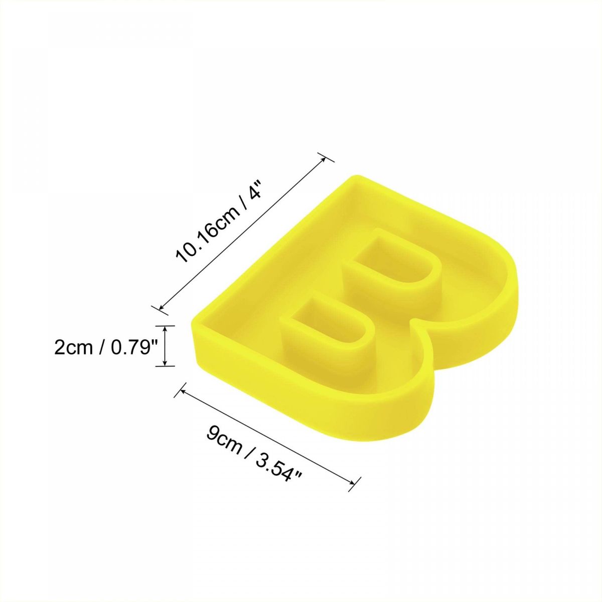 【おすすめ】樹脂文字モデル シリコン イエロー DIY アルファベット B