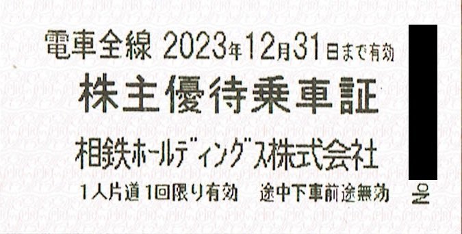 相鉄線　乗車証　4枚　2023.12.31_画像1