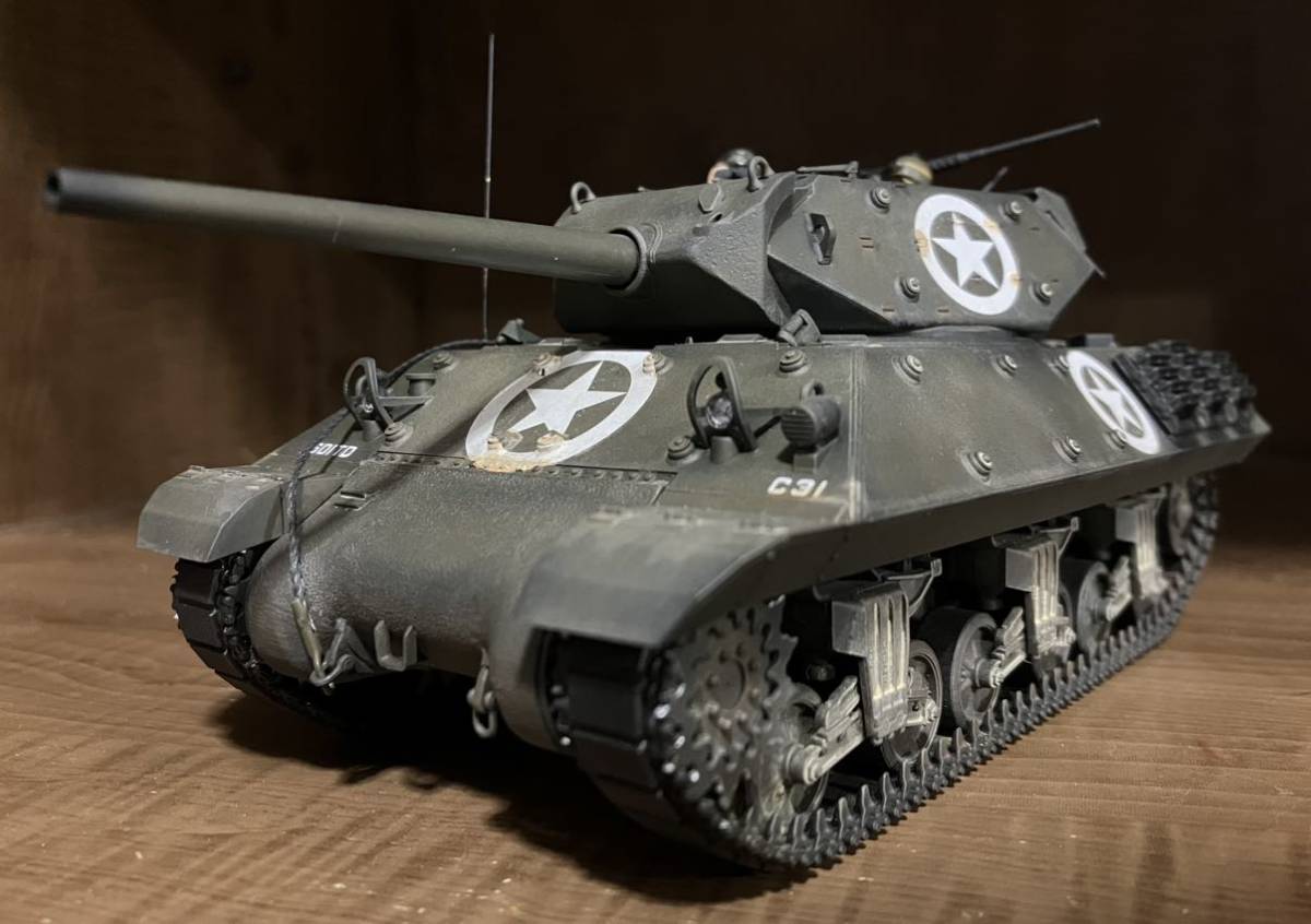 タミヤ 1/35 アメリカ M10駆逐戦車中期型 プラモデル 完成品 シャーマン