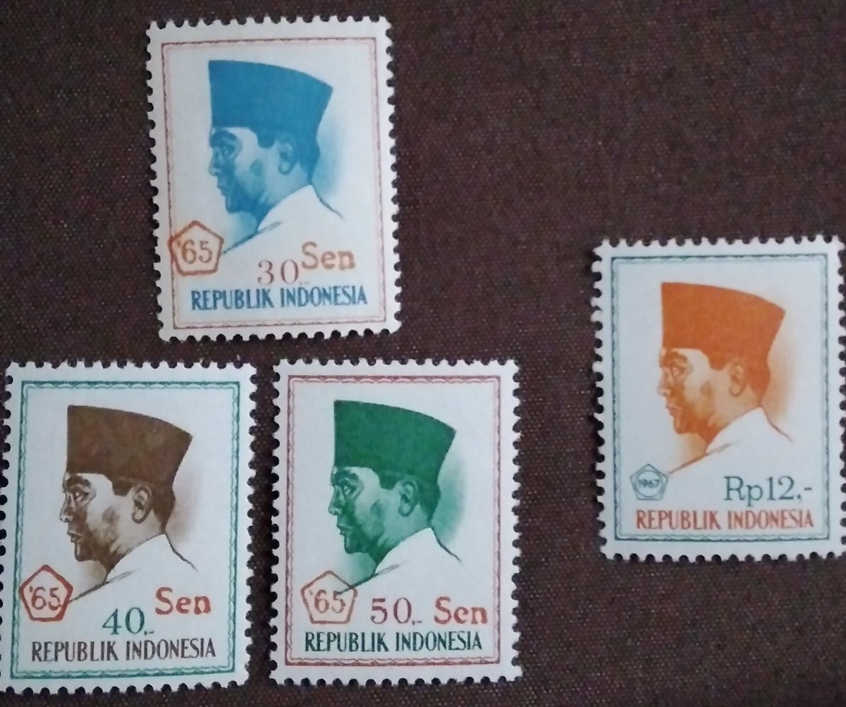 インドネシア　1964-1967 スカルノ大統領　38枚　未使用糊あり　_画像7