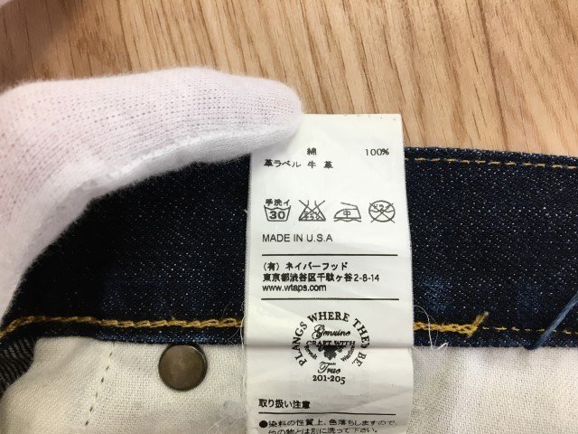 USA製 Wtaps ダブルタップス ジーンズ 162ATDT-PTM02 スキニーロウデニム コットン インディゴ L 33809193＃4_画像5