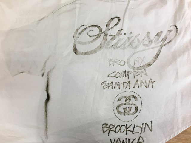 22AW ポルトガル製 STUSSY ステューシー 長袖襟シャツ 転写 1110249 ワールドツアーシャツ コットン ホワイト系 S 33822690＃4_画像7