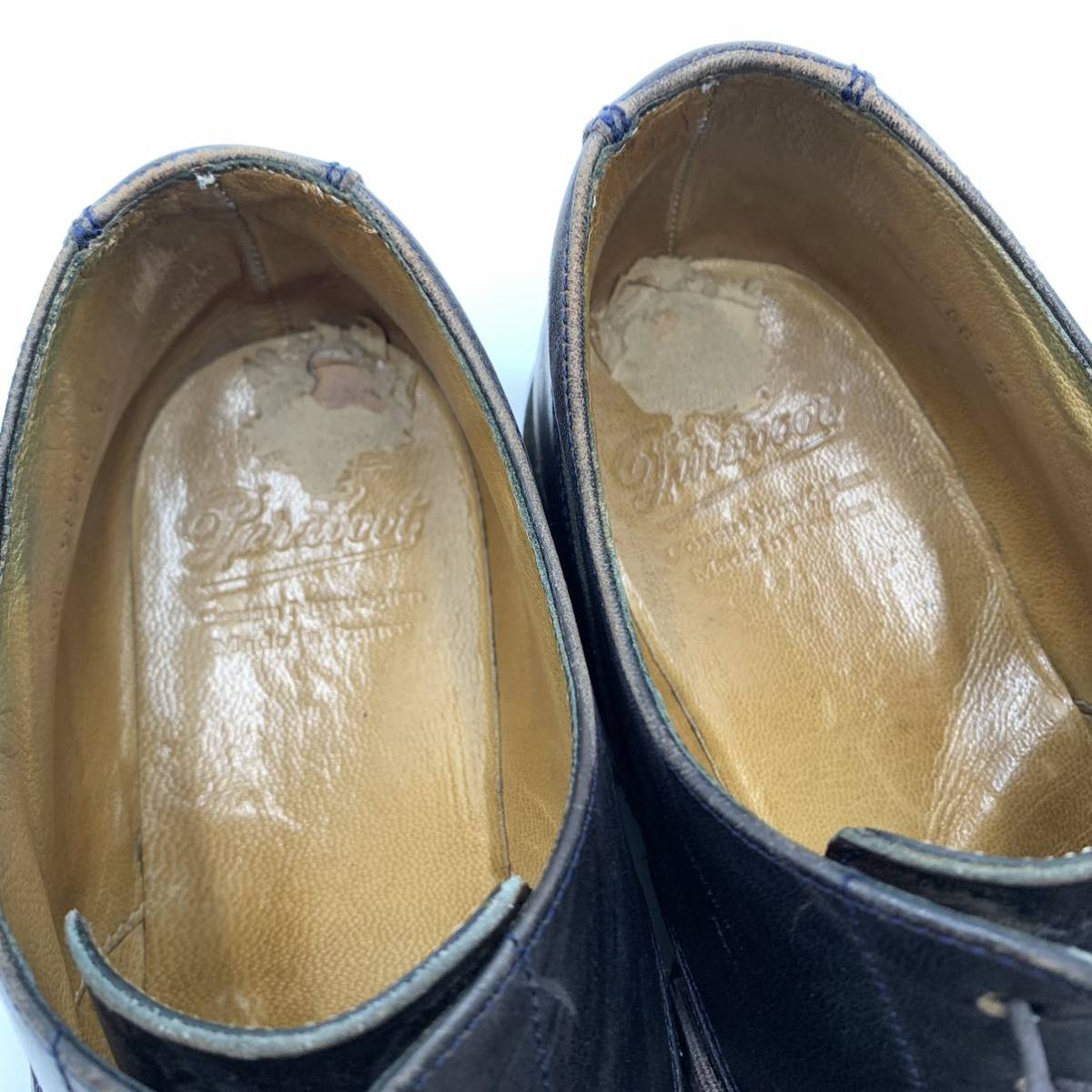 H☆ 至高の一品 'フランス製' Paraboot パラブーツ 本革 レザー レースアップ ブーツ 革靴 Uチップ ビジネスシューズ size8.5F 26.5 紳士靴_画像8